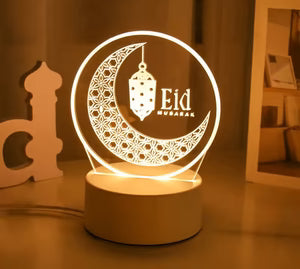 3D Creative Eid Mubarak Lamp