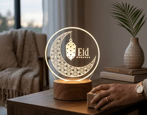 3D Creative Eid Mubarak Lamp